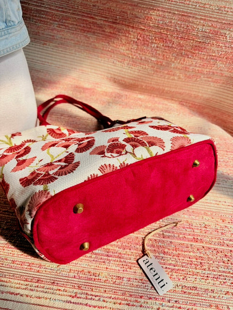 Charm Lolita, Atenti USA Handmade, Floral Shoulder Bag and Pouch Set