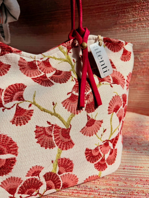 Charm Lolita, Atenti USA Handmade, Floral Shoulder Bag and Pouch Set