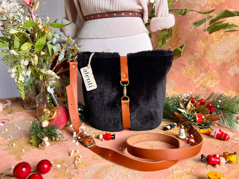 Midnight Mink Halle Bucket Bag