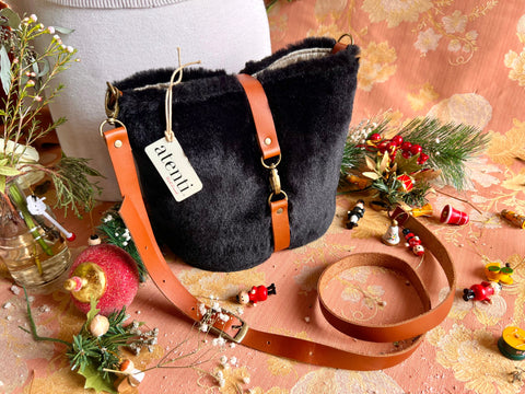 Midnight Mink Halle Bucket Bag