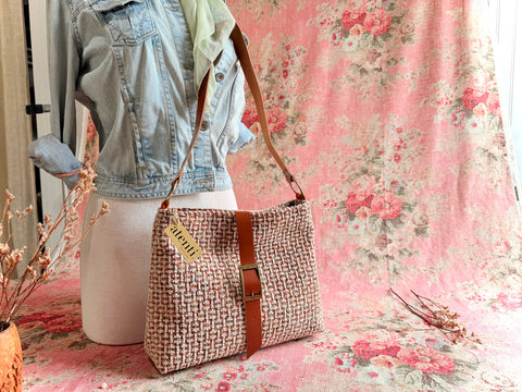 Tally Fifi- Atenti Handmade USA Handbag with Leather Crossbody