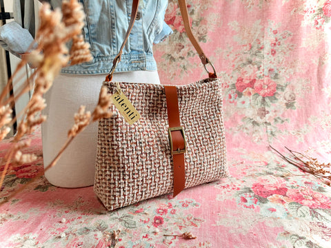 Tally Fifi- Atenti Handmade USA Handbag with Leather Crossbody