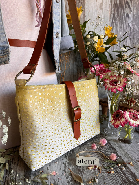 Gila Fifi- Atenti Handmade USA Handbag with Leather Crossbody