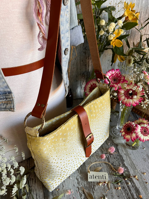 Gila Fifi- Atenti Handmade USA Handbag with Leather Crossbody