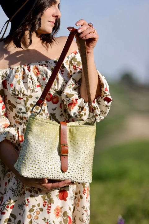 Gila Fifi- Atenti Handmade USA Handbag with Leather Crossbody