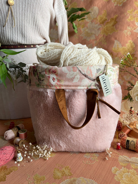 Himalaya Hope Basket– Atenti USA Handmade Faux Fur Knitting & Crochet Tote