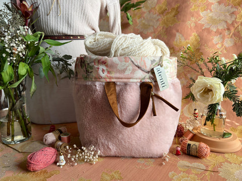 Himalaya Hope Basket– Atenti USA Handmade Faux Fur Knitting & Crochet Tote