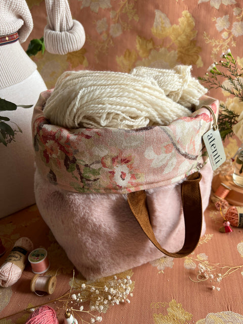Himalaya Hope Basket– Atenti USA Handmade Faux Fur Knitting & Crochet Tote