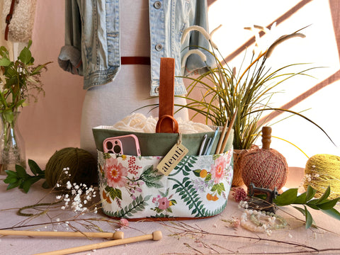 Florence Caddy– Handmade USA Yarn & Notions Organizer, Atenti Project Bag