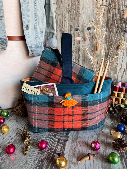 Miss Lizzy Caddy- Retro Plaid Home Misc Organizer