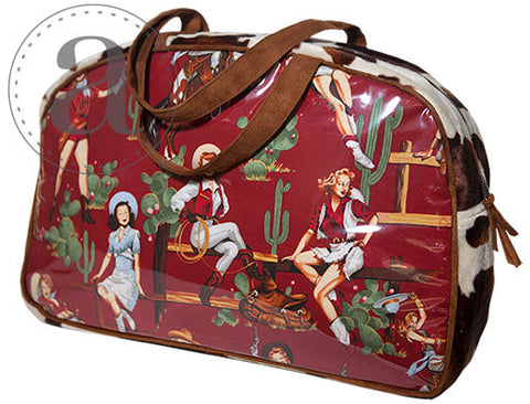 Cowgirl Red Overnighter, Large Weekender