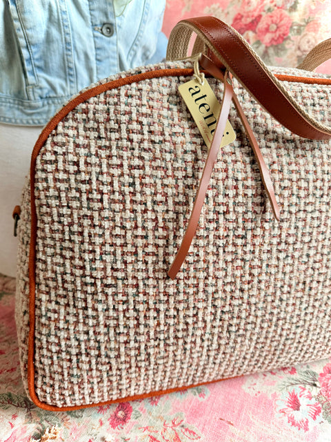 Tally Overnighter- Atenti USA Handmade Weekender-Travel Bag with Leather Accents