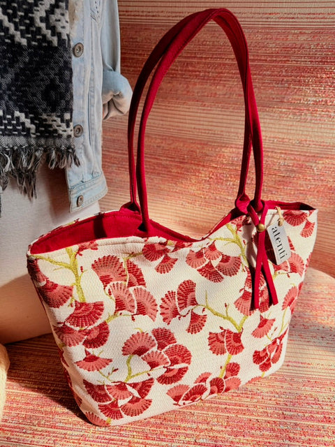 Charm Lolita, Atenti USA Handmade, Floral Shoulder Bag and Pouch Set