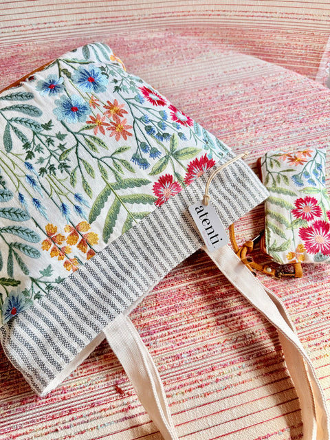 The Wildflower Project Tote- Needle Arts/Craft Carryall, Atenti USA Handmade