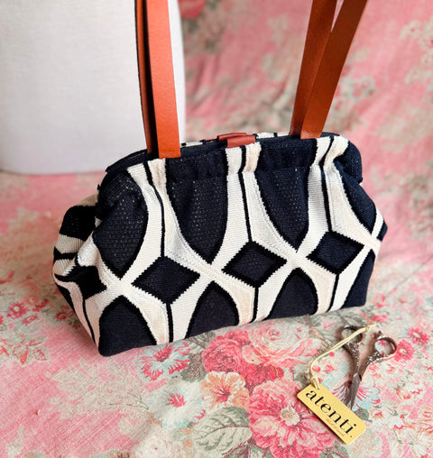 Forever Vianca, Atenti USA Handmade, Snap Frame Bag with Leather Straps - Atenti 