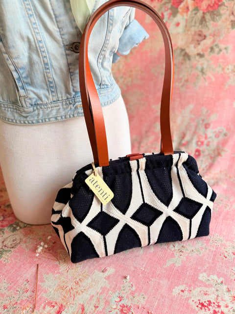 Forever Vianca, Atenti USA Handmade, Snap Frame Bag with Leather Straps - Atenti 