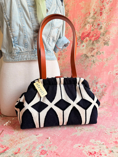 Forever Vianca, Atenti USA Handmade, Snap Frame Bag with Leather Straps - Atenti 