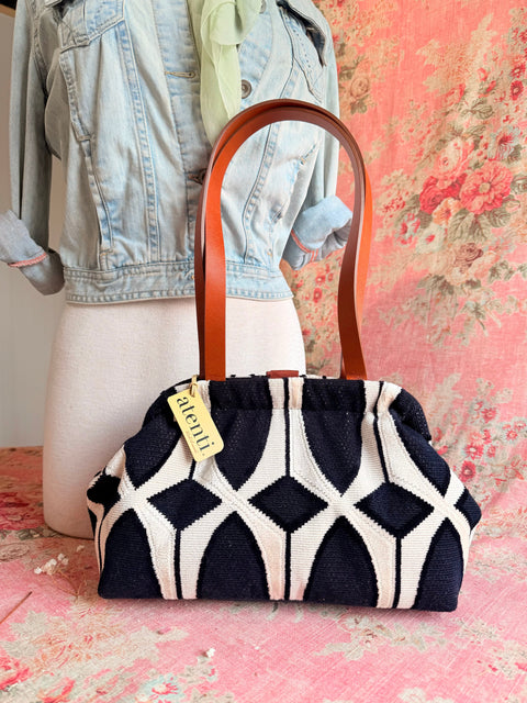 Forever Vianca, Atenti USA Handmade, Snap Frame Bag with Leather Straps - Atenti 