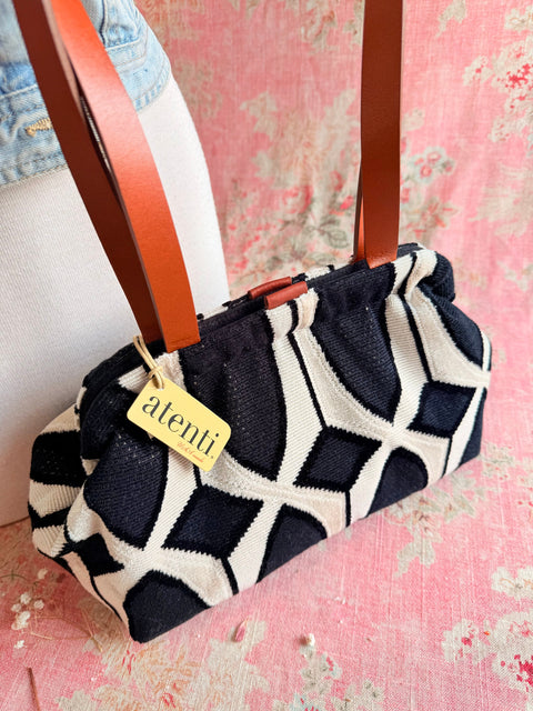 Forever Vianca, Atenti USA Handmade, Snap Frame Bag with Leather Straps - Atenti 