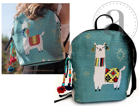 Mamallama Backpack with Colorful Tassel, Atenti USA Made