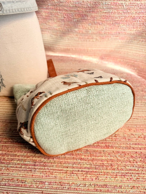 Foxy Tall Caddy – Handmade USA Floral Yarn & Notions Organizer - Atenti 