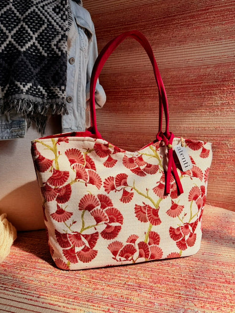 Charm Lolita, Atenti USA Handmade, Floral Shoulder Bag and Pouch Set
