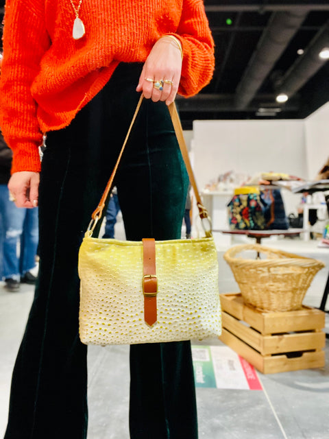 Gila Fifi- Atenti Handmade USA Handbag with Leather Crossbody