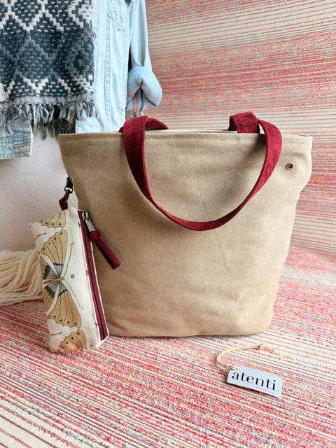The Flutter Project Tote- Needle Arts/Craft Carryall, Atenti USA Handmade