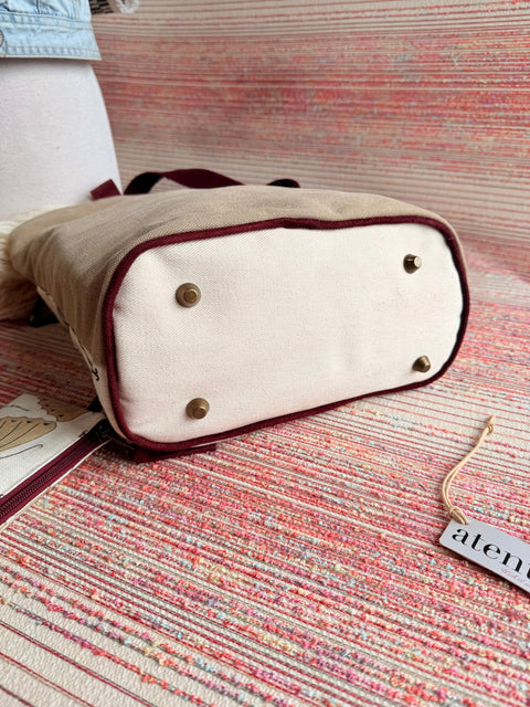 The Flutter Project Tote- Needle Arts/Craft Carryall, Atenti USA Handmade