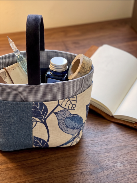 Indigo Garden Bird  "The Perfect Caddy" by Atenti USA Handmade
