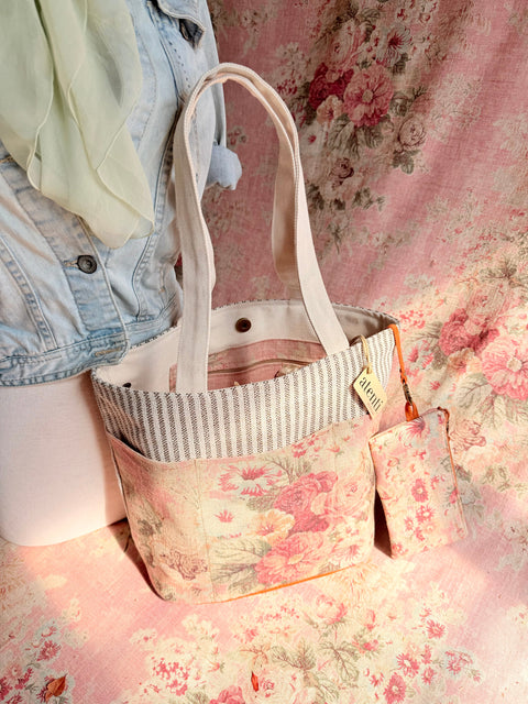 The Rosewood Project Tote- Needle Arts/Craft Carryall, Atenti USA Handmade