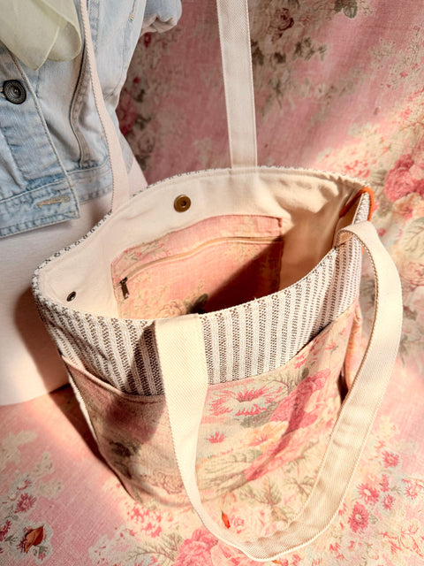 The Rosewood Project Tote- Needle Arts/Craft Carryall, Atenti USA Handmade