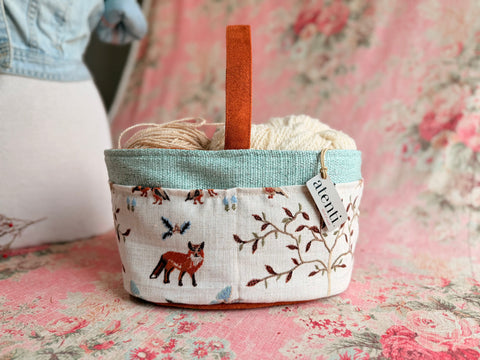 Foxy Caddy – Handmade USA Floral Yarn & Notions Organizer