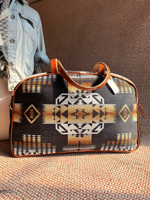 Midnight Mesa Western Overnighter Bag,  Atenti USA Handmade Weekender