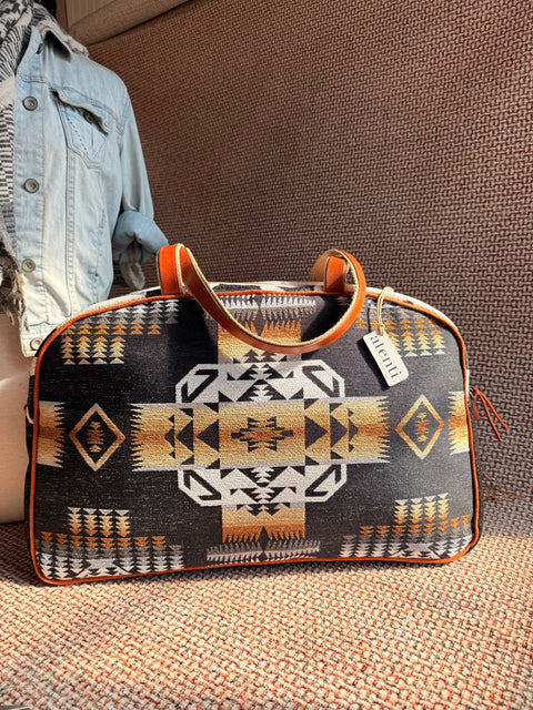 Midnight Mesa Western Overnighter Bag,  Atenti USA Handmade Weekender