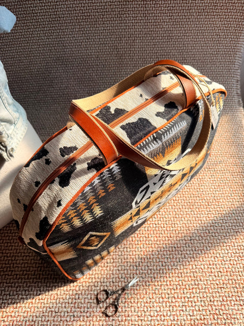 Midnight Mesa Western Overnighter Bag,  Atenti USA Handmade Weekender