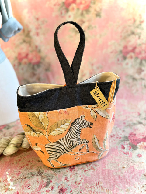 Savanna Tall Caddy– Handmade USA Yarn & Notions Organizer, Atenti Project Bag