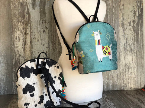 Mamallama Backpack with Colorful Tassel, Atenti USA Made