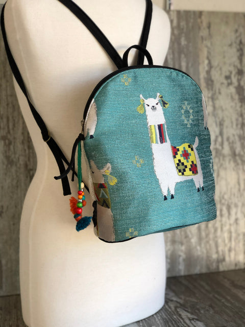 Mamallama Backpack with Colorful Tassel, Atenti USA Made