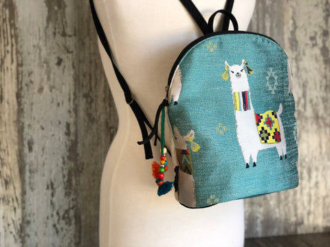 Mamallama Backpack with Colorful Tassel, Atenti USA Made
