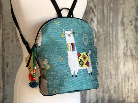 Mamallama Backpack with Colorful Tassel, Atenti USA Made