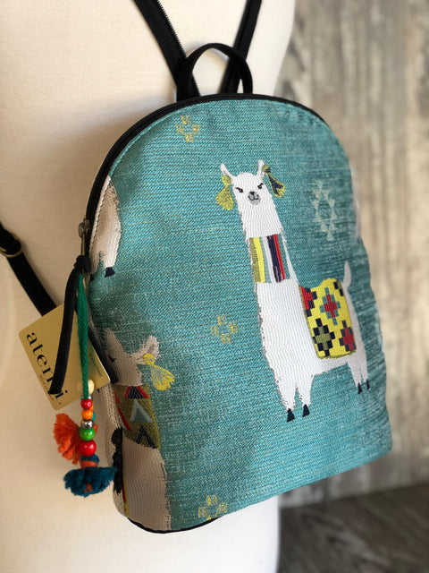 Mamallama Backpack with Colorful Tassel, Atenti USA Made