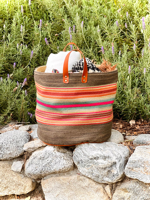 Striped Tall Tucker, Storage Basket