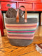 Striped Tall Tucker, Storage Basket