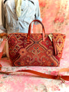 Rust Canyon Buddy Bag- Geometric Tote – Handmade USA Southwestern Travel Bag