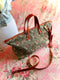 Sage Buddy Bag Tote – Handmade USA Vintage Green Floral Garden Bag Sage