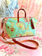 Verdant Bloom Buddy Bag w/ Accessories Zipper Pouch, USA-Made, Handmade Floral Travel Bag, Verdant Bloom