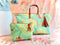 Verdant Bloom Buddy Bag w/ Accessories Zipper Pouch, USA-Made, Handmade Floral Travel Bag, Verdant Bloom
