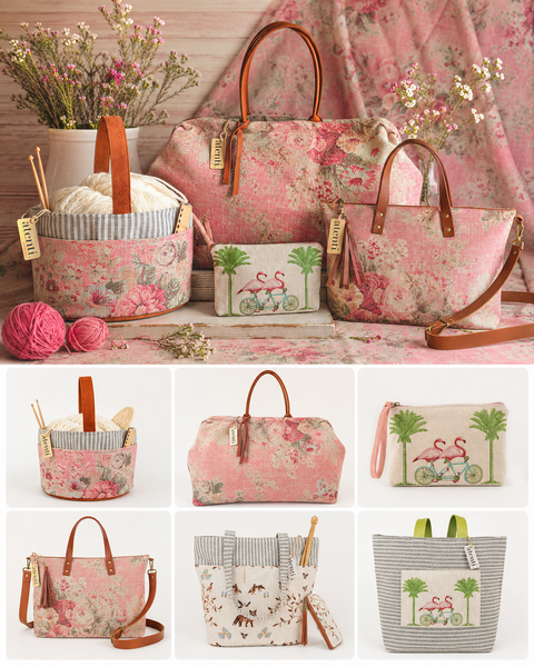 Rosewood Pioneer, Atenti USA Handmade, Floral Mary Poppins Snap Frame Bag