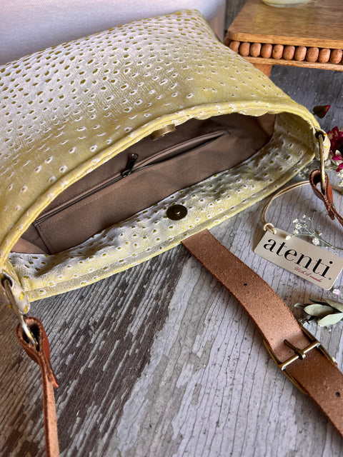 Gila Fifi- Atenti Handmade USA Handbag with Leather Crossbody